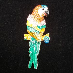 Parakeet Brooch